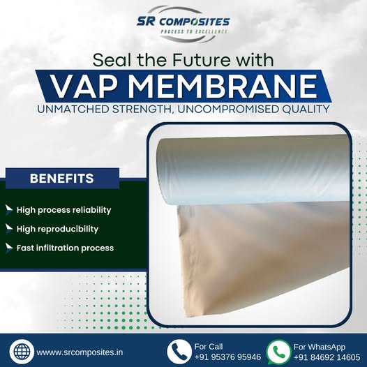 SR Composites: VAP Membrane for High Process Reliability & Fast Infiltration | Vadodara Discover how SR Composites' VAP Membrane revolutionizes your composite manufacturing process. Offering high process reliability, high reproducibility, and fast infiltration, our VAP Membrane delivers unmatched strength and uncompromised quality in every application. Contact us today!